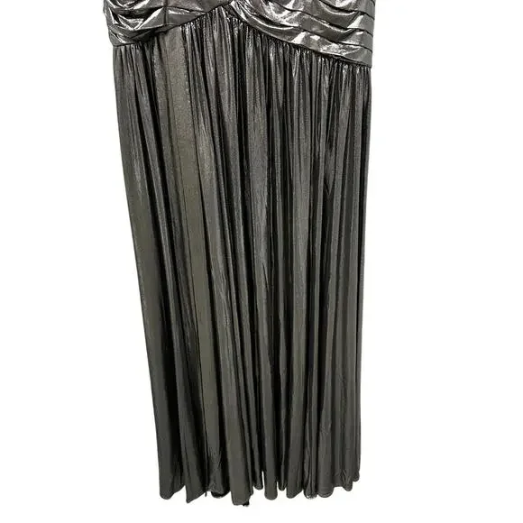 NWT Retrofete Strapless Formal Josie Dress in Gunmetal Metallic Gray Womens XS - Picture 11 of 12